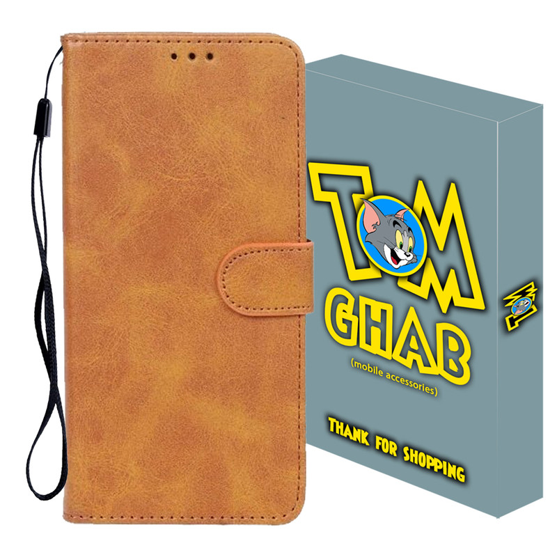 کیف کلاسوری تام قاب مدل چرم  لاکچری مناسب برای گوشی موبایل شیائومی Redmi 14C به همراه بند