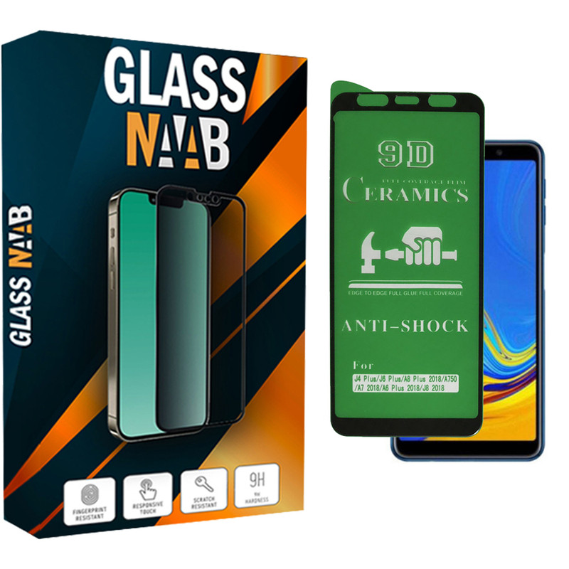 محافظ صفحه نمایش سرامیکی گلس ناب مدل CerShafaf مناسب برای گوشی موبایل سامسونگ Galaxy J4 PLus /  A6 Plus / A7 2018 / A750 / J6 Plus