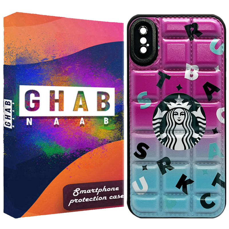 کاور قاب ناب مدل پافری بالشتی طرح Star مناسب برای گوشی موبایل اپل IPhone X / XS