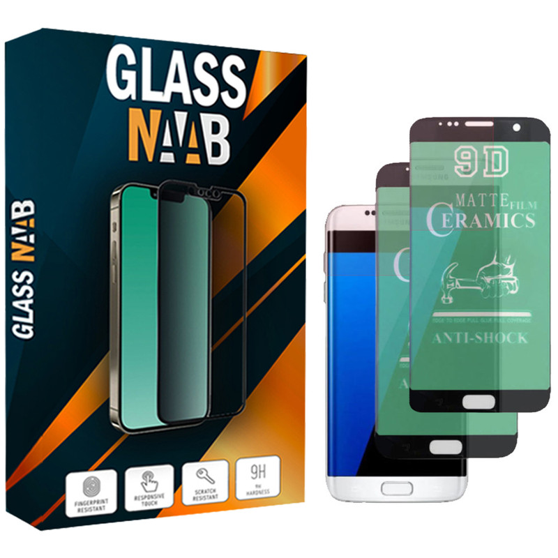 محافظ صفحه نمایش سرامیکی مات گلس ناب مدل CerMatte مناسب برای گوشی موبایل سامسونگ Galaxy S6 Edge بسته دو عددی
