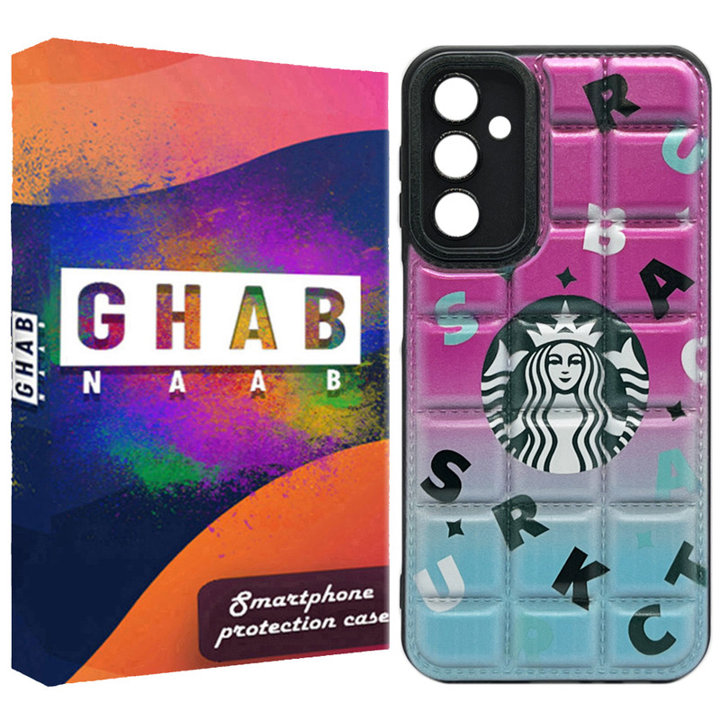 کاور قاب ناب مدل پافری بالشتی طرح star مناسب برای گوشی موبایل سامسونگ Galaxy A34 / A34 5G