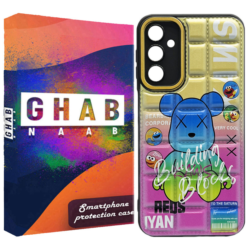 کاور قاب ناب مدل پافری بالشتی طرح تدی مناسب برای گوشی موبایل سامسونگ Galaxy A54 / A54 5G