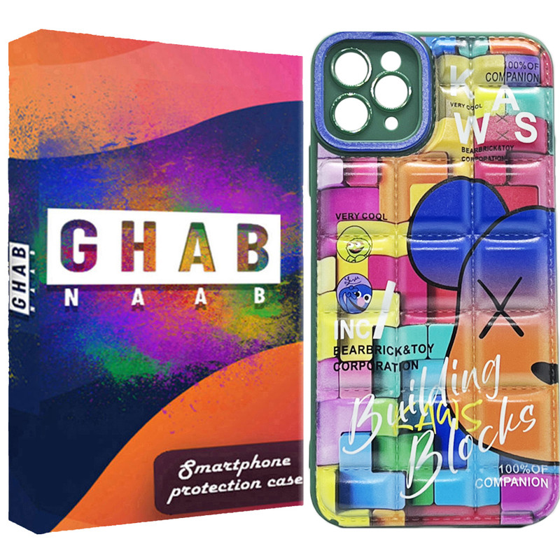 کاور قاب ناب مدل پافری بالشتی طرح خرس مناسب برای گوشی موبایل اپل IPhone 11 Pro Max
