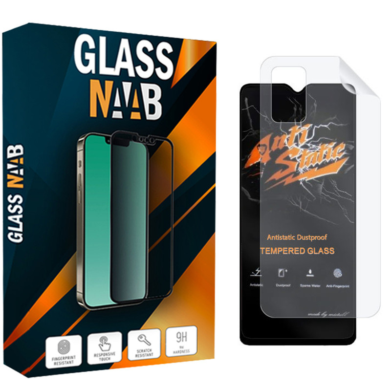 محافظ صفحه نمایش گلس ناب مدل ANTiSTATIC مناسب برای گوشی موبایل سامسونگ Galaxy A02s / A03s به همراه محافظ پشت گوشی