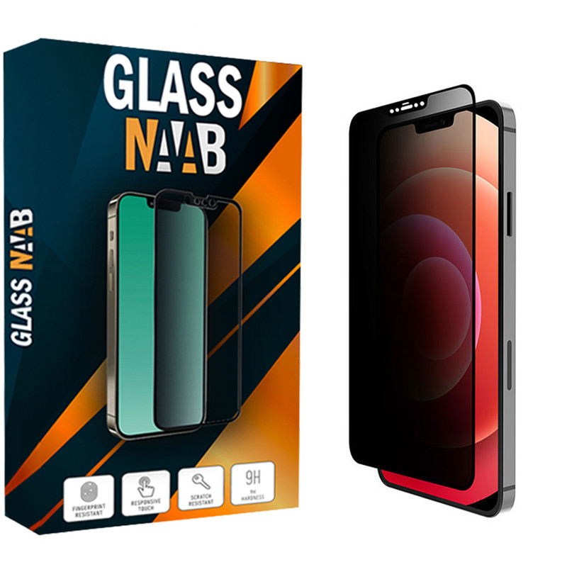 محافظ صفحه نمایش حریم شخصی گلس ناب مدل PRVNB مناسب برای گوشی موبایل اپل IPhone 12 / 12 Pro