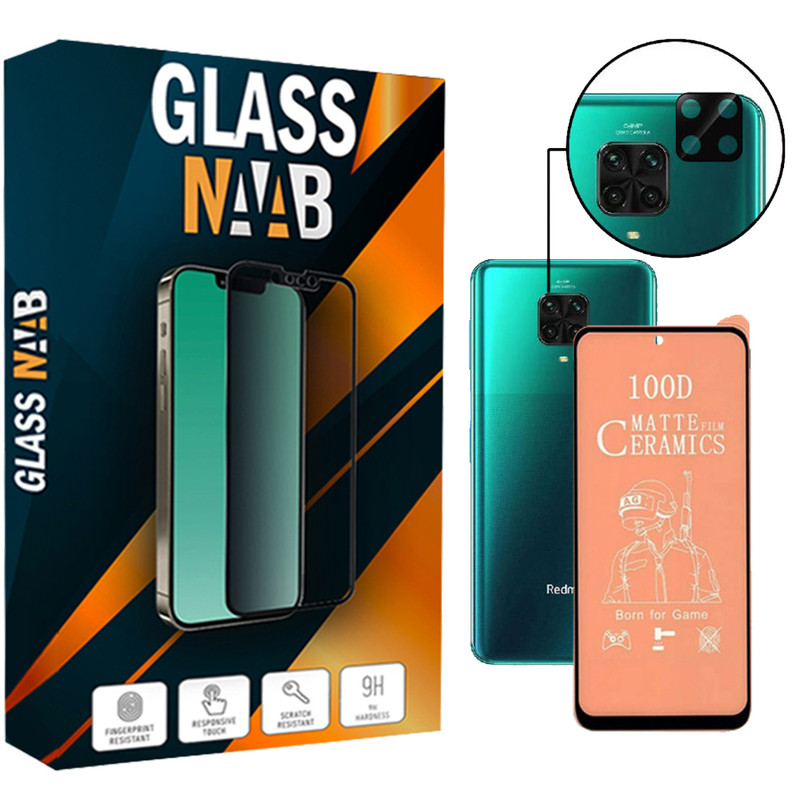محافظ صفحه نمایش سرامیکی گلس ناب مدل CerMatte مناسب برای گوشی موبایل شیائومی Redmi Note 9s /Note 9 Pro به همراه محافظ لنز دوربین
